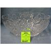 Large crystal oval shaped serving bowl