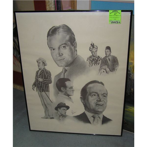 Bob Hope art work artist signed in frame
