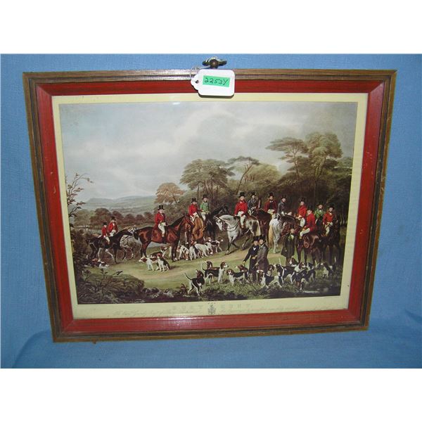 Vintage fox hunt print by Agar and Maiden