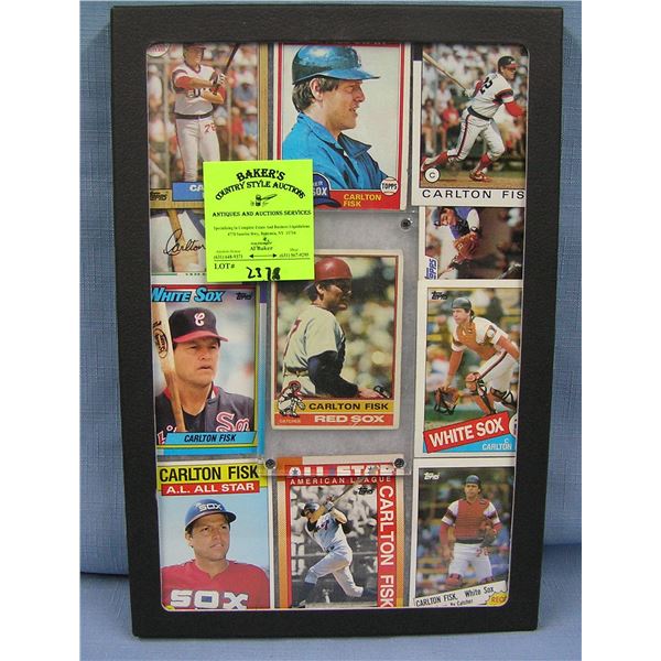 Selection of Carlton Fisk baseball cards