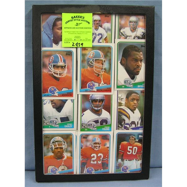 Collection of vintage football cards includes stars