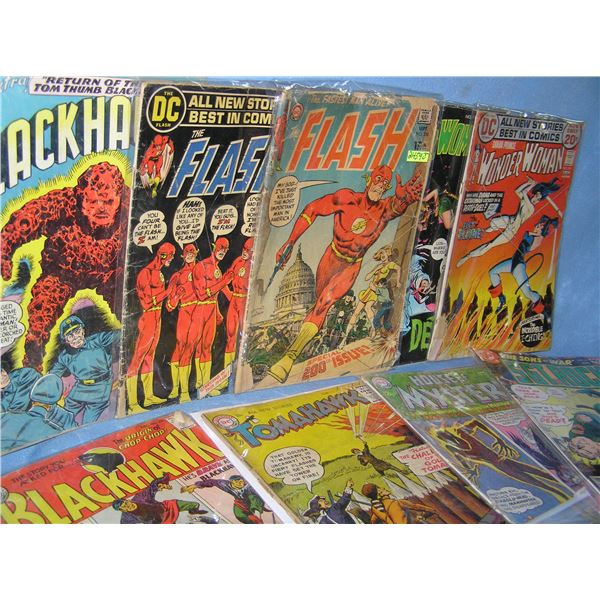 Collection of vintage DC Comic Books inc. Flash, Wonder Woman, Black Haulz and More