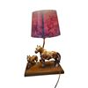 Image 1 : VINTAGE CLYDESDALE HORSE TABLE LAMP BY GILBERT
