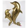 Image 1 : BRASS DOLPHIN AND CALF DECORATION