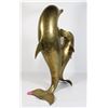 Image 4 : BRASS DOLPHIN AND CALF DECORATION