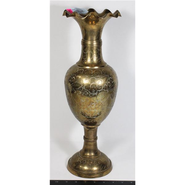 18 INCH TALL BRASS VASE