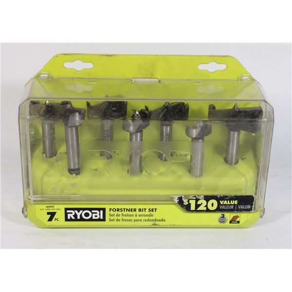 7PC RYOBI FORSTNER BIT SET