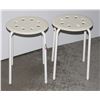 Image 1 : 2 WHITE STOOLS