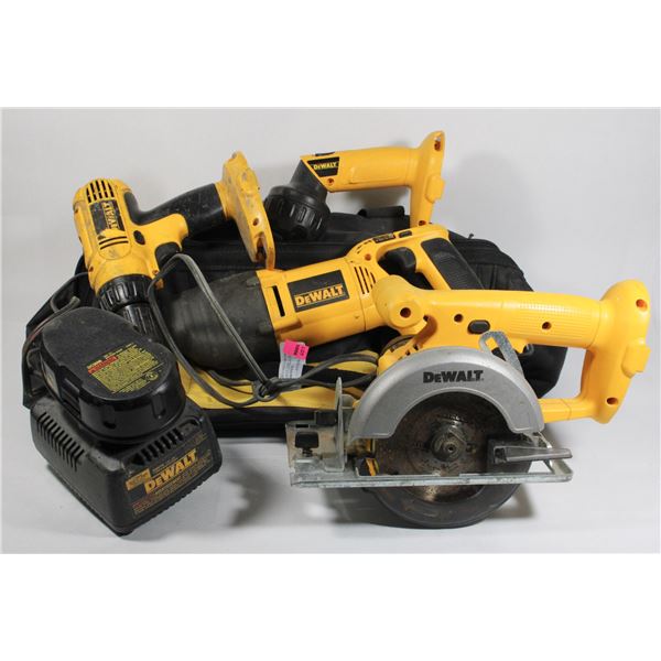 DEWALT DRILL, SAWZALL, RECIPROCATING SAW AND