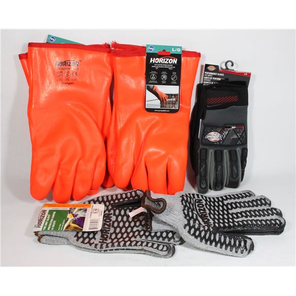 BUNDLE OF NEW GLOVES ALL SIZE LARGE