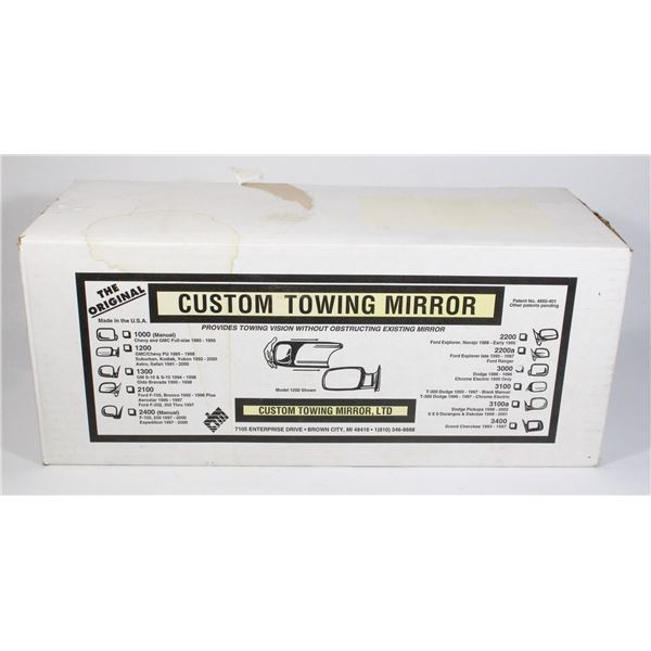 CUSTOM TOWING MIRRORS, BOX LABELED TO FIT
