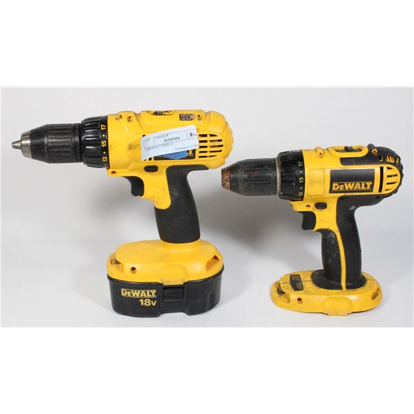 2 DEWALT DRILLS