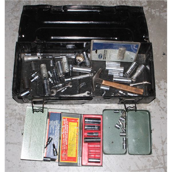 MISC. SOCKET SET, HEX BITS IN AN AMMO BOX