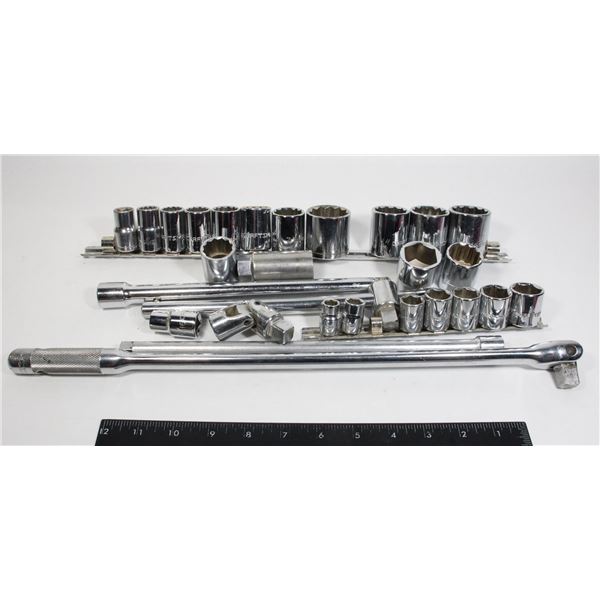 1/2 IN. SOCKET SET WITH OTHER TOOLS
