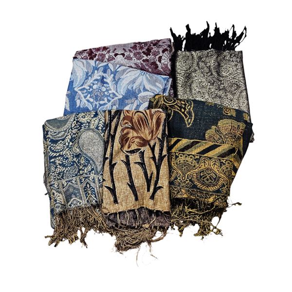 6 NEVER USED SCARVES