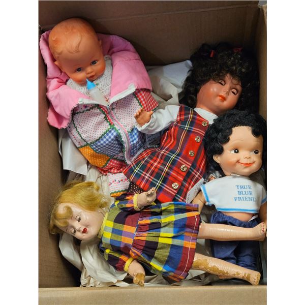 BOX OF VINTAGE DOLLS RELIABLE BABY