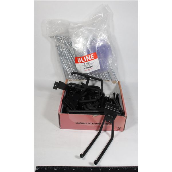 BOX OF SLAT WALL HOOKS