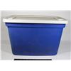 Image 1 : BLUE PLASTIC BIN 16" 24" X 15" WITH LID