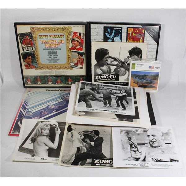 LOT OF ASSORTED GOODS, MOVIE,MUSIC, FRAMED POSTERS