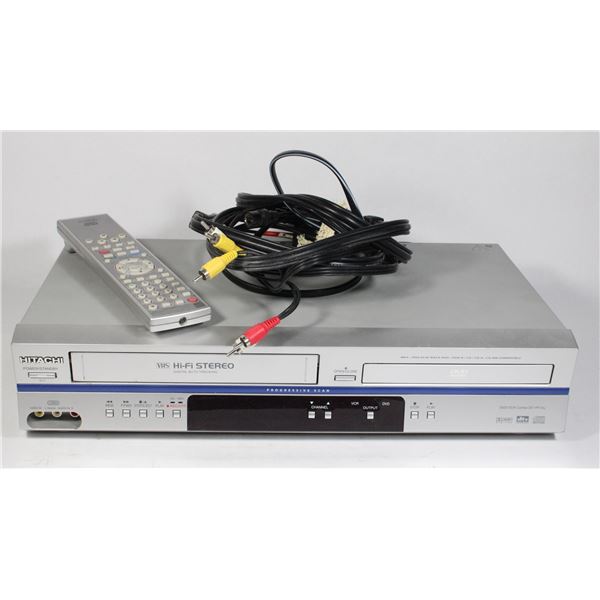HITACHI DVD/ VHS COMBO UNIT WITH REMOTE