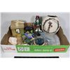 Image 1 : BOX OF HOME DECOR INCLUDING CANDLE HOLDERS