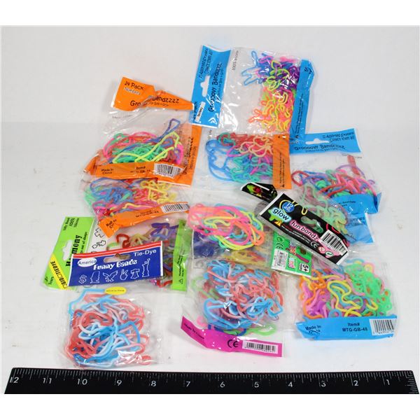 LARGE BAG OF GROOVY BANDS/FUN BANDS