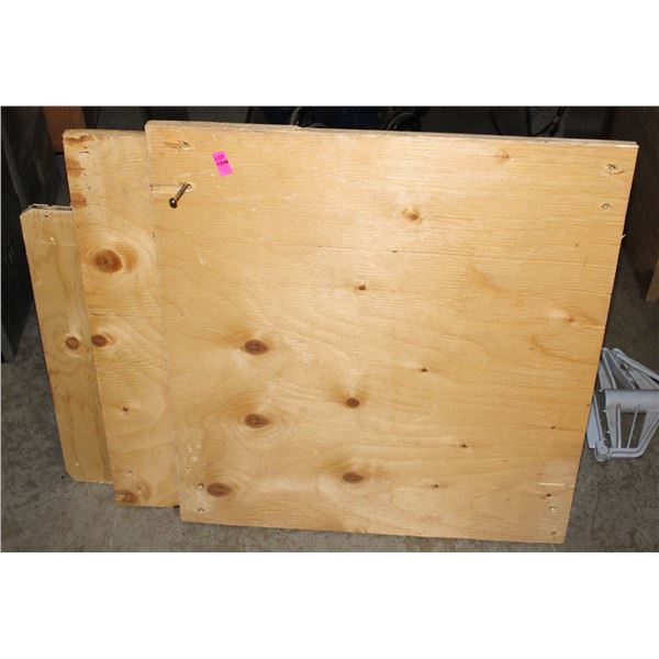 3 PIECES OF PLYWOOD CUT OFF PIECES