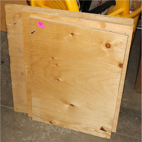 3 PIECES OF PLYWOOD CUT OFF PIECES
