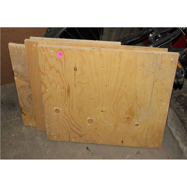 3 PIECES OF PLYWOOD CUT OFF PIECES