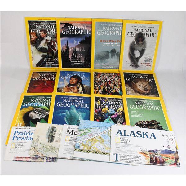 NATIONAL GEOGRAPHIC 1994 FULL DECADE INC. MAPS