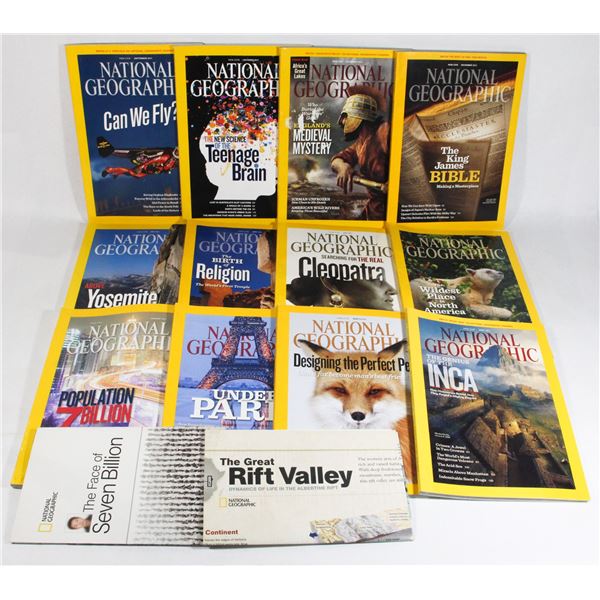NATIONAL GEOGRAPHIC 2011 FULL DECADE INC. MAPS