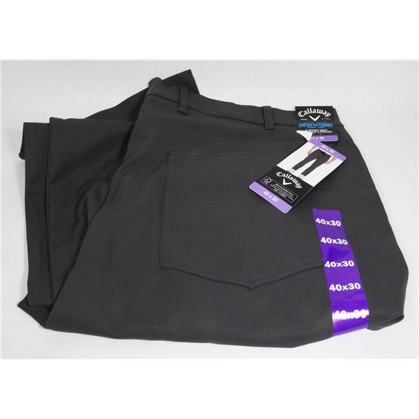 40X30 CALLAWAY DRESS PANTS DARK GREY NEW