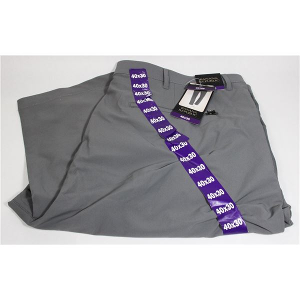 40X30 BANANA REPUBLIC DRESS PANTS NEW LIGHT GREY