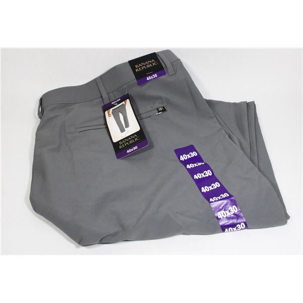 40X30 BANANA REPUBLIC DRESS PANTS NEW LIGHT GREY