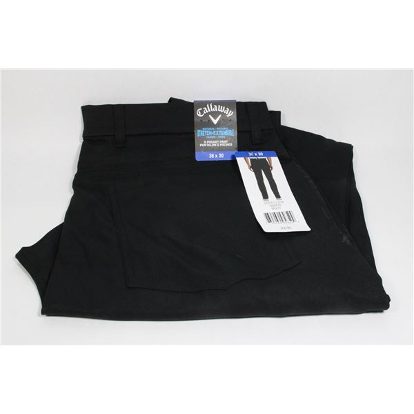 36X30 CALLAWAY DESS PANTS BLACK NEW