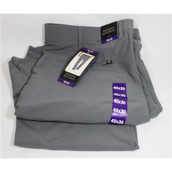 40X30 BANANA REPUBLIC DRESS PANTS NEW LIGHT GREY