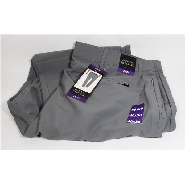 40X30 BANANA REPUBLIC DRESS PANTS NEW LIGHT GREY