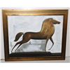 Image 1 : FRAMED HORSE PAINTING ON CANVAS