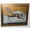 Image 1 : FRAMED HORSE PAINTING ON CANVAS