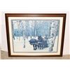 Image 1 : VINTAGE FRAMED UNDER GLASS DAVID PLUMER 88 PRINT