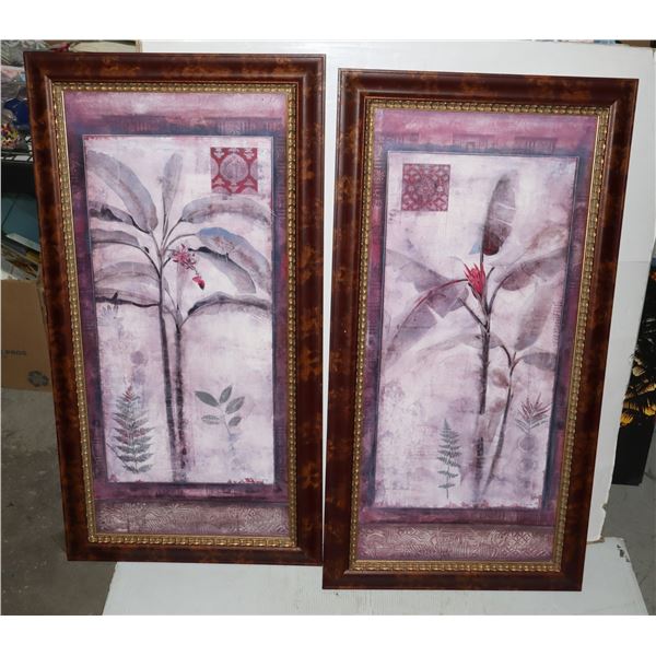 TWO LARGE MATCHING STYLE WALL ART PICES