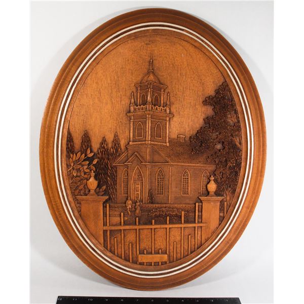 VINTAGE FOLK ART CHURCH SCENE BY KIM MURRAY