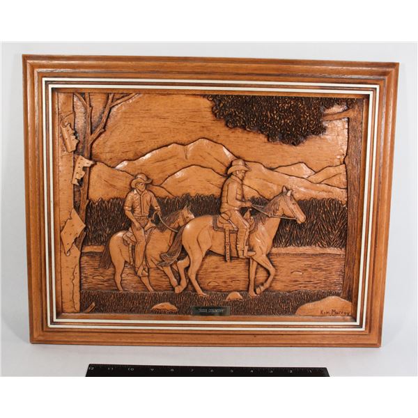 BAS-RELIEF WOOD CARVING BY KIM MURRAY