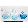 Image 1 : VINTAGE 3 TRINKET BOWLS GLASS SWANS