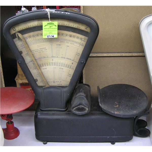 Antique cast iron postal scale