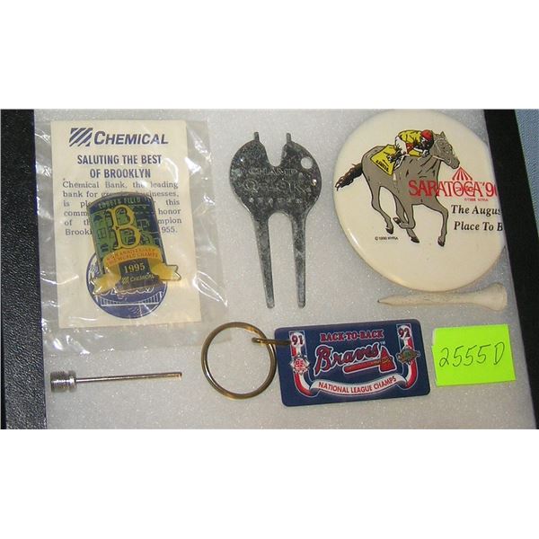 Group of vintage sports collectables