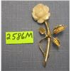 Image 1 : 14K gold and bone style decorative brooch
