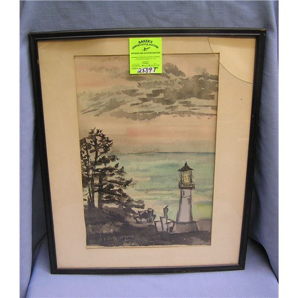 Signed LC Ruben watercolor