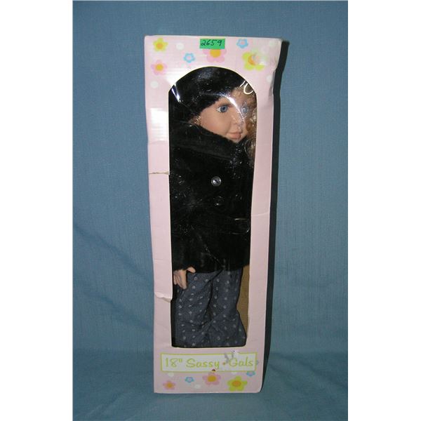 Porcelain  18 inch Sassy Gal in original box