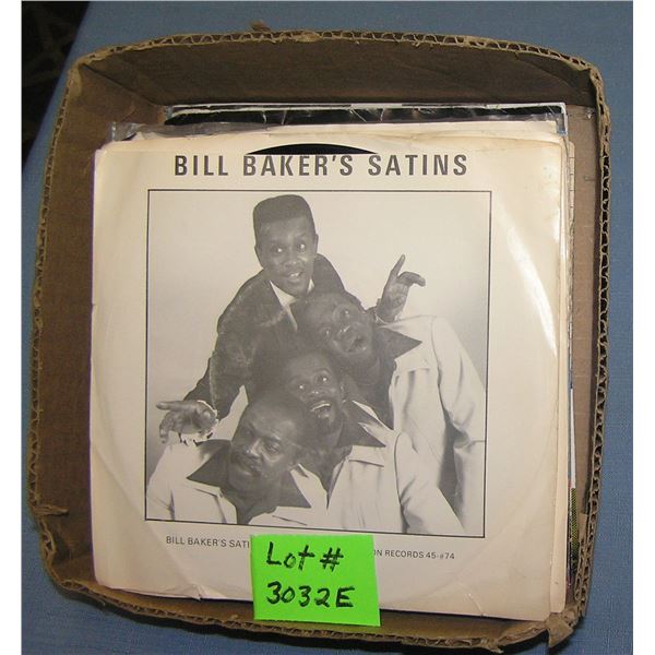 Vintage 45 rpm records all with picture sleeves